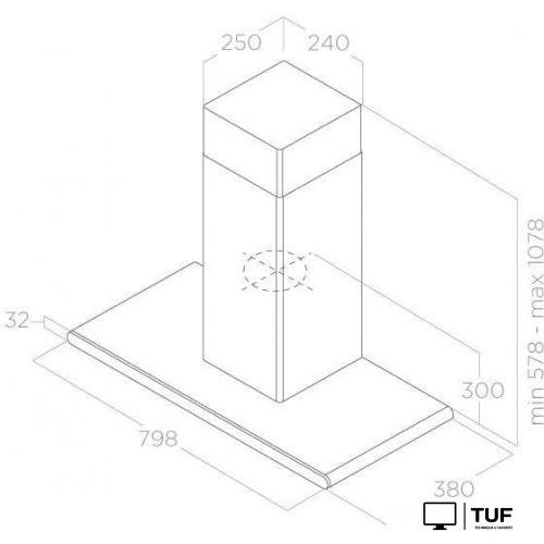Кухонная вытяжка Elica Galaxy WH IX/A/80 PRF0009822B