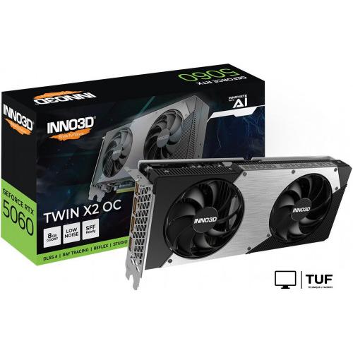Видеокарта Inno3D GeForce RTX 5060 8GB Twin X2 OC N50602-08D7X-195071N