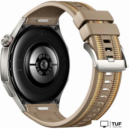 Умные часы Huawei Watch GT 6 Pro 46 мм (серебристый, с коричневым плетеным ремешком, международная версия)
