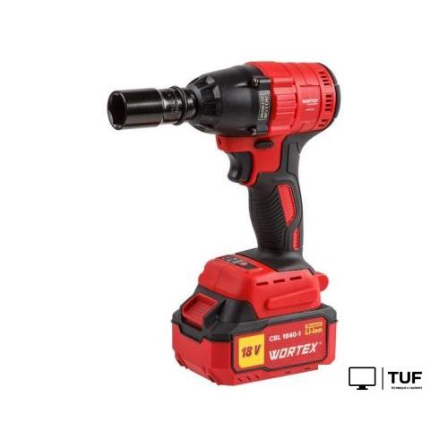 Гайковерт Wortex CWR 0318 0329229 (с 1-м АКБ, кейс, оснастка)