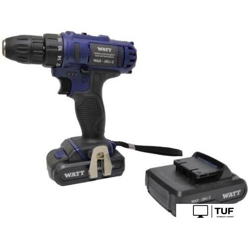 Дрель-шуруповерт WATT WAS-18 Li-2 1.018.031.12 (с 2-мя АКБ, кейс)