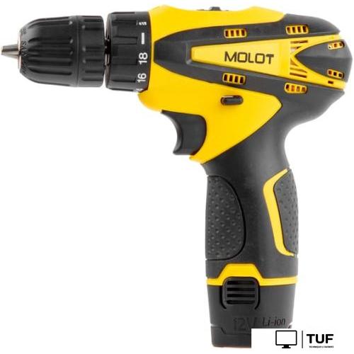 Дрель-шуруповерт Molot MBD 1215 DLi MBD1215DLi0013 (с 2-мя АКБ, кейс)