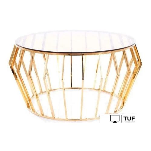 Журнальный столик Signal Ariana A (дымчатый янтарь/золотой)