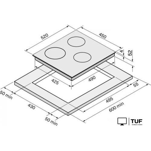 Варочная панель Krona Forte 45 BL