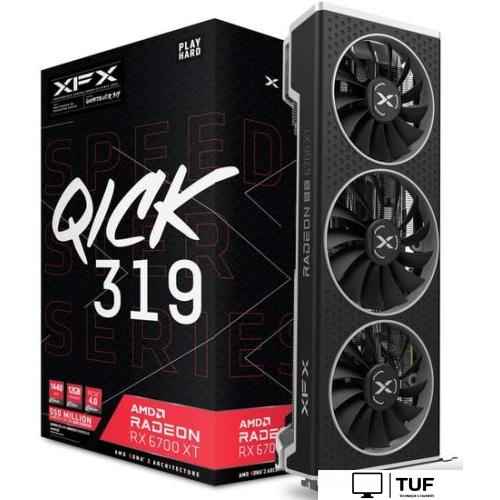 Видеокарта XFX Speedster Qick 319 Radeon RX 6700 XT Black 12GB GDDR6