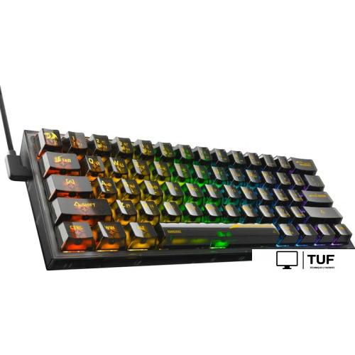 Клавиатура Redragon Fizz (прозрачный/черный)