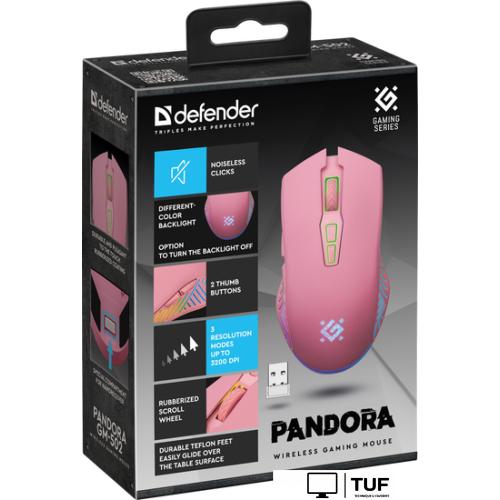 Игровая мышь Defender Pandora GM-502 (розовый)