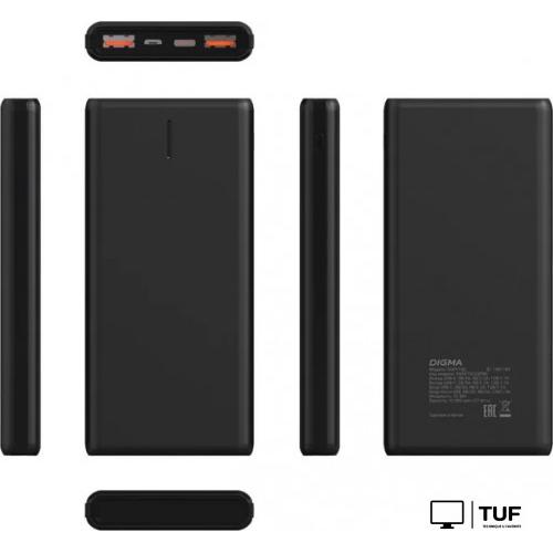 Внешний аккумулятор Digma DGPF10C 10000mAh (черный)