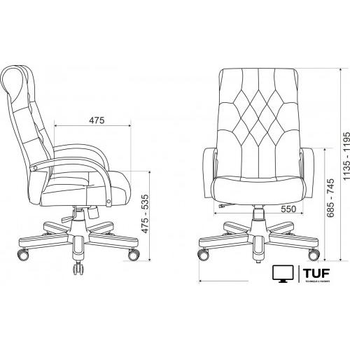 Офисное кресло Бюрократ T-9928WALNUT/ECO (черный)