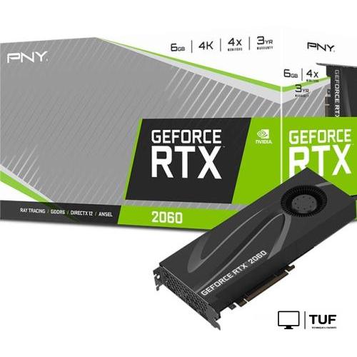 Видеокарта PNY GeForce RTX 2060 Blower 6GB GDDR6 VCG20606BLMPB