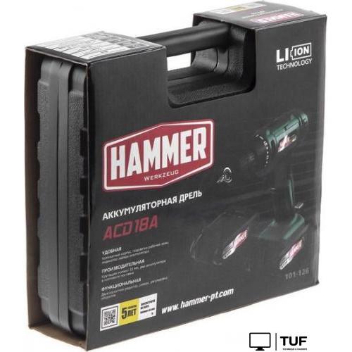 Дрель-шуруповерт Hammer ACD18A (с 2-мя АКБ, кейс)
