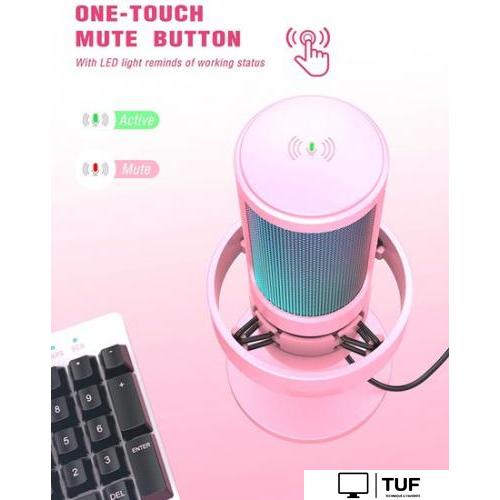 Проводной микрофон FIFINE A8 (розовый)