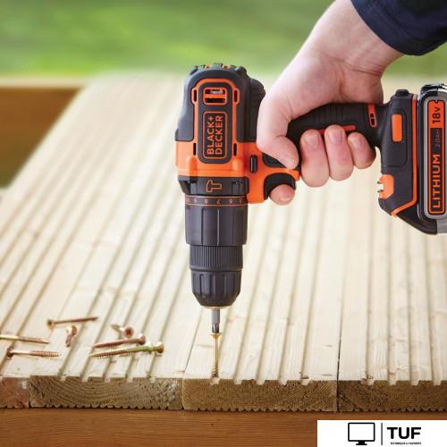 Ударная дрель-шуруповерт Black & Decker BDCHD18K1B2 (с 2-мя АКБ, кейс)