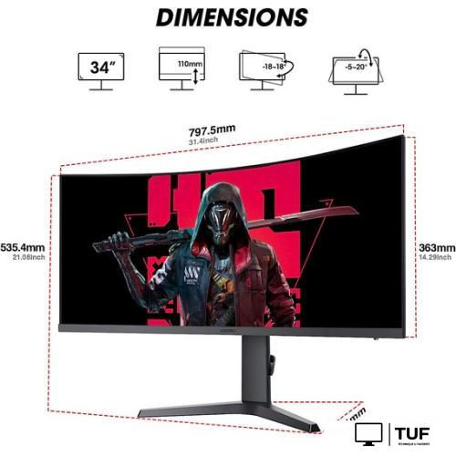 Игровой монитор Koorui 34E6UC