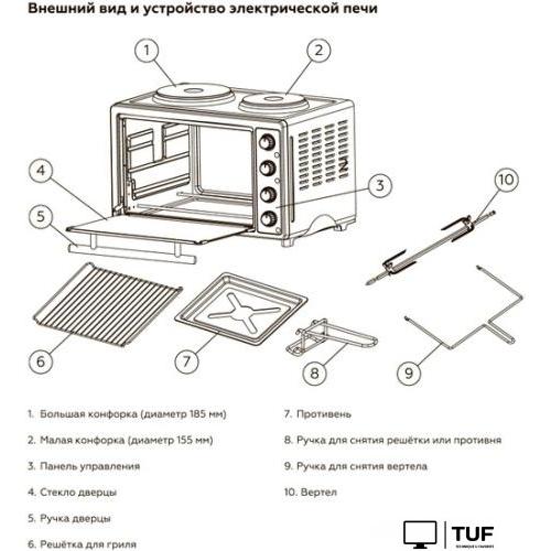 Мини-печь BQ EO4205WGP