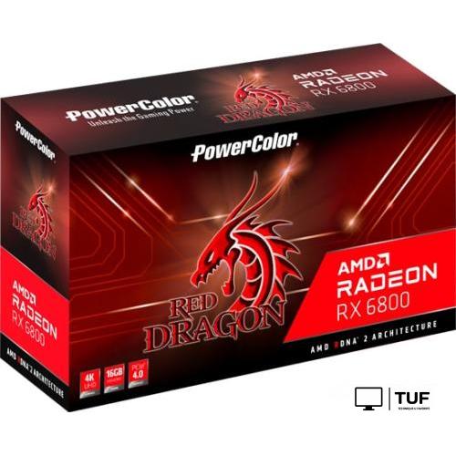 Видеокарта PowerColor Red Dragon Radeon RX 6800 16GB GDDR6 AXRX 6800 16GBD6-3DHR/OC