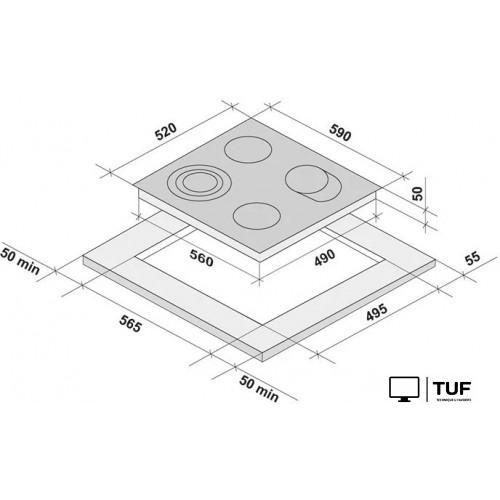 Варочная панель Krona Brillare 60 BL