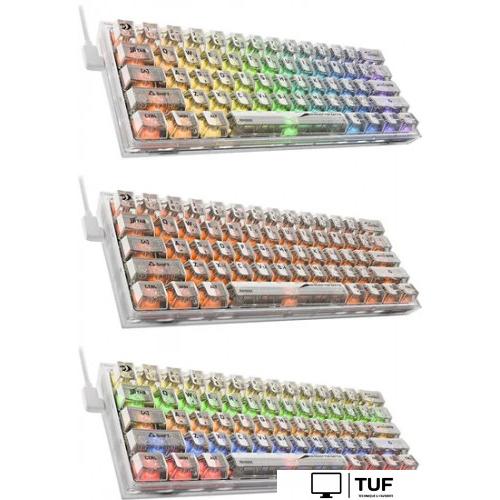 Клавиатура Redragon Fizz (прозрачный/белый)