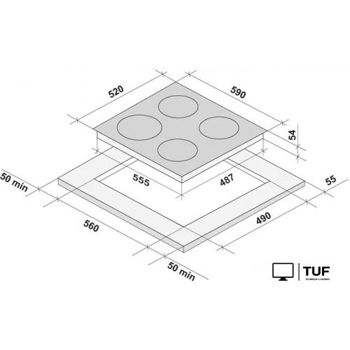 Варочная панель Krona Meridiana 60 BL