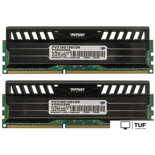 Оперативная память Patriot Viper 3 Black Mamba 2x8GB KIT DDR3 PC3-14900 (PV316G186C0K)