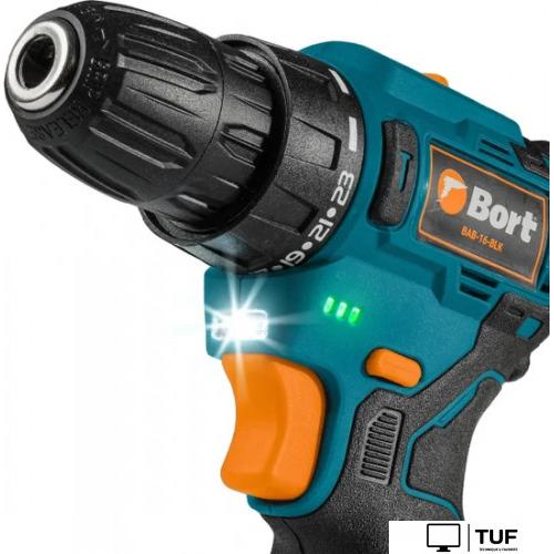 Дрель-шуруповерт Bort BAB-16-BLK 93414868 (с 2-мя АКБ, кейс)