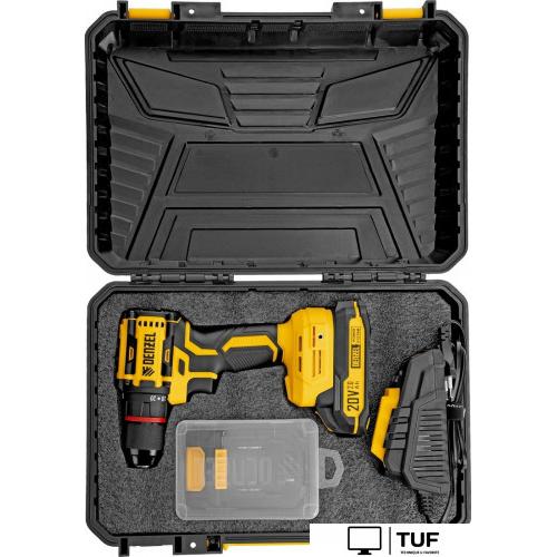 Дрель-шуруповерт Denzel CDH-BL-20 (с 2-мя АКБ, кейс)