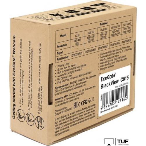 Веб-камера ExeGate BlackView C615 FullHD