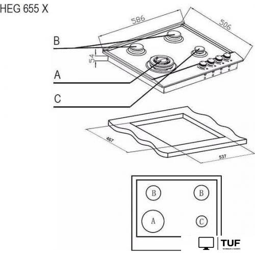 Варочная панель Evelux HEG 655 X