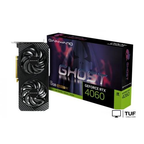 Видеокарта Gainward GeForce RTX 4060 Ghost OC V1 NE64060T19P1-1070B