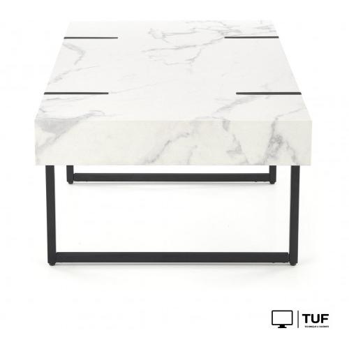 Журнальный столик Halmar Blanca 110x60x43 (белый мрамор/черный)
