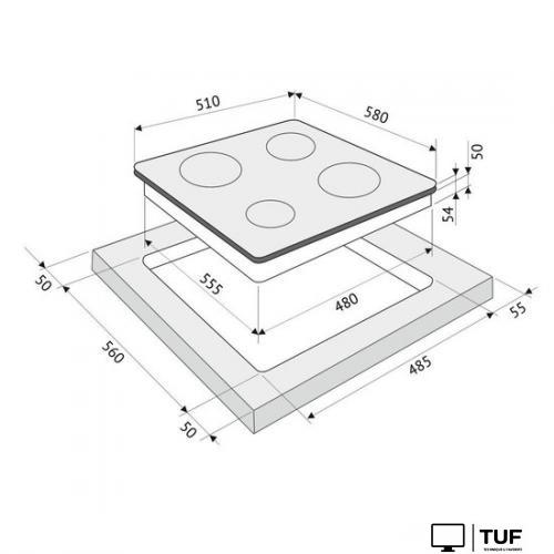 Варочная панель Krona Grund 60 BL/S