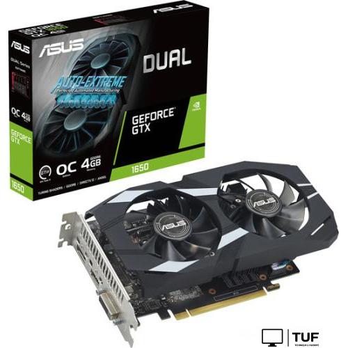 Видеокарта ASUS Dual GeForce GTX 1650 OC Edition 4GB GDDR6 EVO DUAL-GTX1650-O4GD6-P-EVO