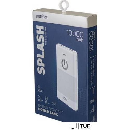 Внешний аккумулятор Perfeo Splash 10000mAh (белый)