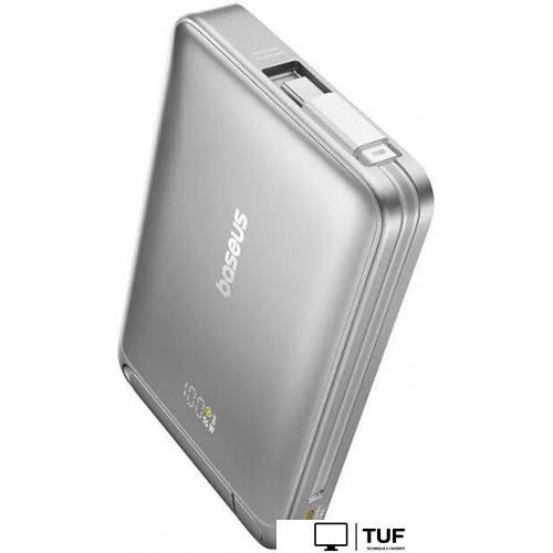 Внешний аккумулятор Baseus Nomos Qi2 Magnetic Power Bank 10000mAh (серебристый)