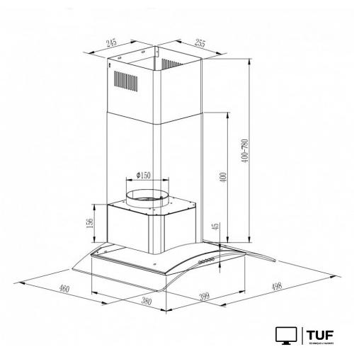 Кухонная вытяжка GrandGermes Brela (50, белый)