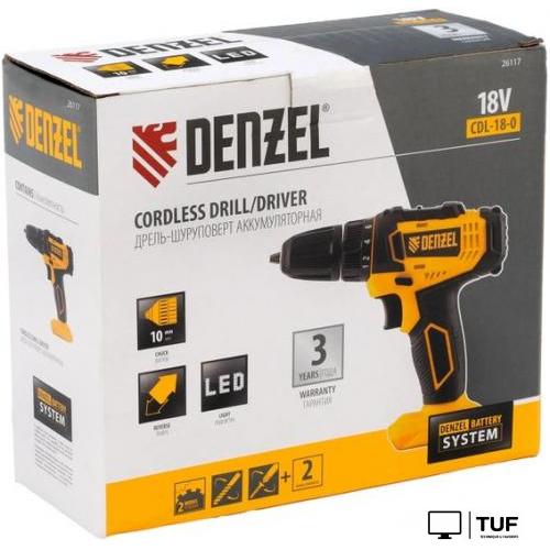 Дрель-шуруповерт Denzel CDL-18-0 26117 (без АКБ)