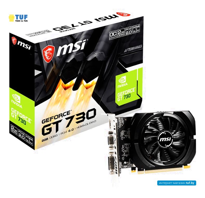 Видеокарта MSI GeForce GT 730 2GB DDR3 N730K-2GD3/OCV5