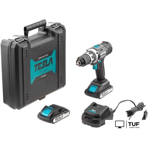 Дрель-шуруповерт Tesla TCD182DC (с 2-мя АКБ, кейс)