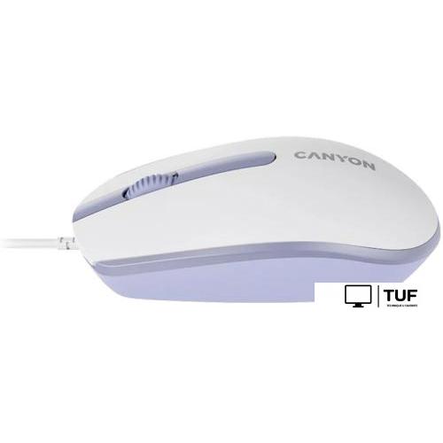 Мышь Canyon M-10 (белый/сиреневый)