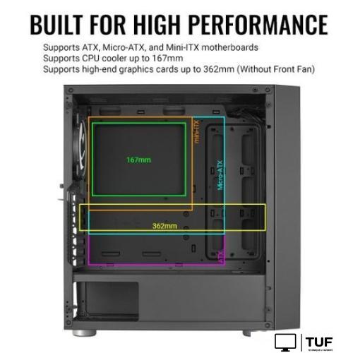 Корпус AeroCool Skribble SKRIBBLE-G-BK-V1