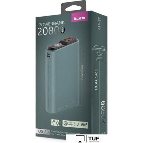 Внешний аккумулятор Olmio QS-20 20000mAh (мурена)