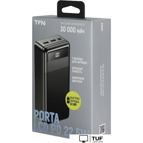 Внешний аккумулятор TFN Porta LCD PD 22.5W 30000mAh (черный)