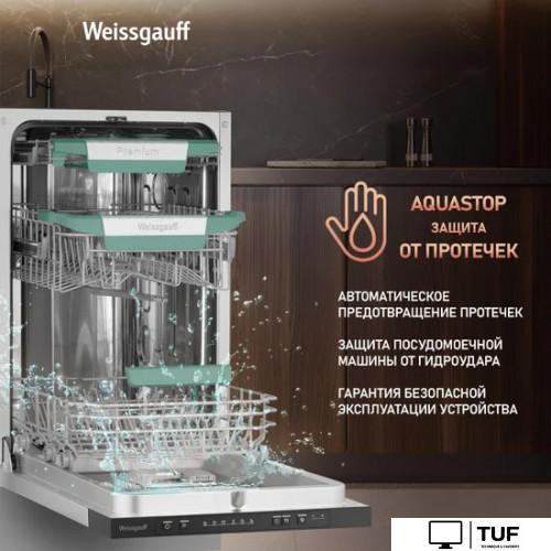 Встраиваемая посудомоечная машина Weissgauff BDW 4536 D Inverter Autoopen Timer Floor