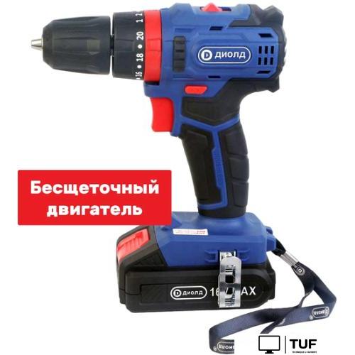 Ударная дрель-шуруповерт ДИОЛД ДЭА-16ЛИ-02У 10022153 (с 2-мя АКБ, кейс)
