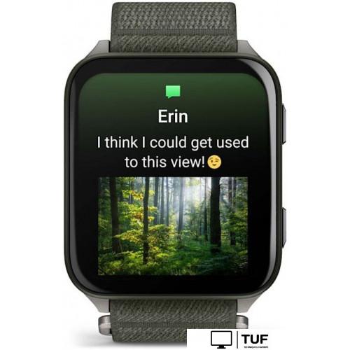 Умные часы Garmin Venu X1 (титановый/зеленый)