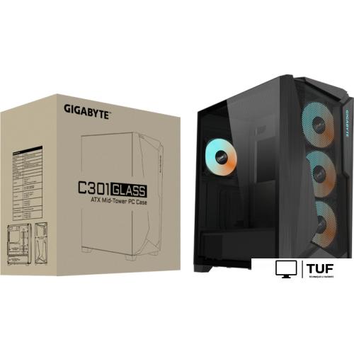 Корпус Gigabyte C301 Glass (черный)