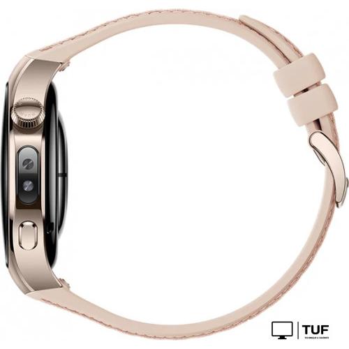 Умные часы Huawei Watch 5 42 мм (песочный, с бежевым силиконовым ремешком, международная версия)