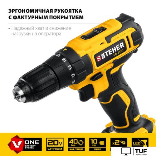 Дрель-шуруповерт Steher CD-200 (без АКБ)