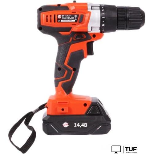 Дрель-шуруповерт Калибр ДА-14.4-2А+ (с 2-мя АКБ, кейс)