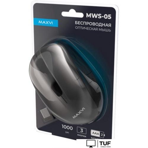 Мышь Maxvi MWS-05 (черный)